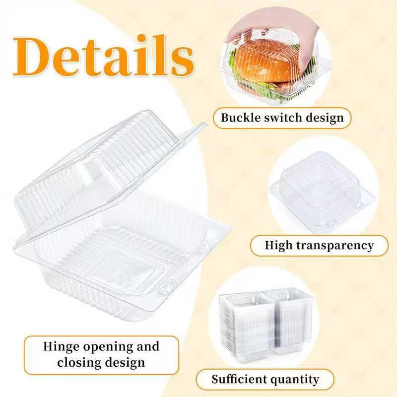 Evnlo 50 Count Clear Plastic Containers with Lids for Food,