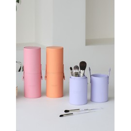 Leather cylindrical brush case / 레더 원통 브러쉬 케이스