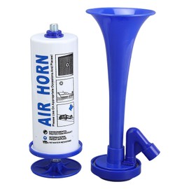 Portable Air Horn pump Air Horn for Bear Dog Aluminum, 2Pcs ABS Loud Sound Hand Held Signal Horn, Reusable Signal Safety Alarm Horn for Boating, Sports Events, Birthday Parties. (Blue, 2)