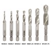 7Pcs Tap Set 1/4 Hex Shank Metric Drilling and Tapping