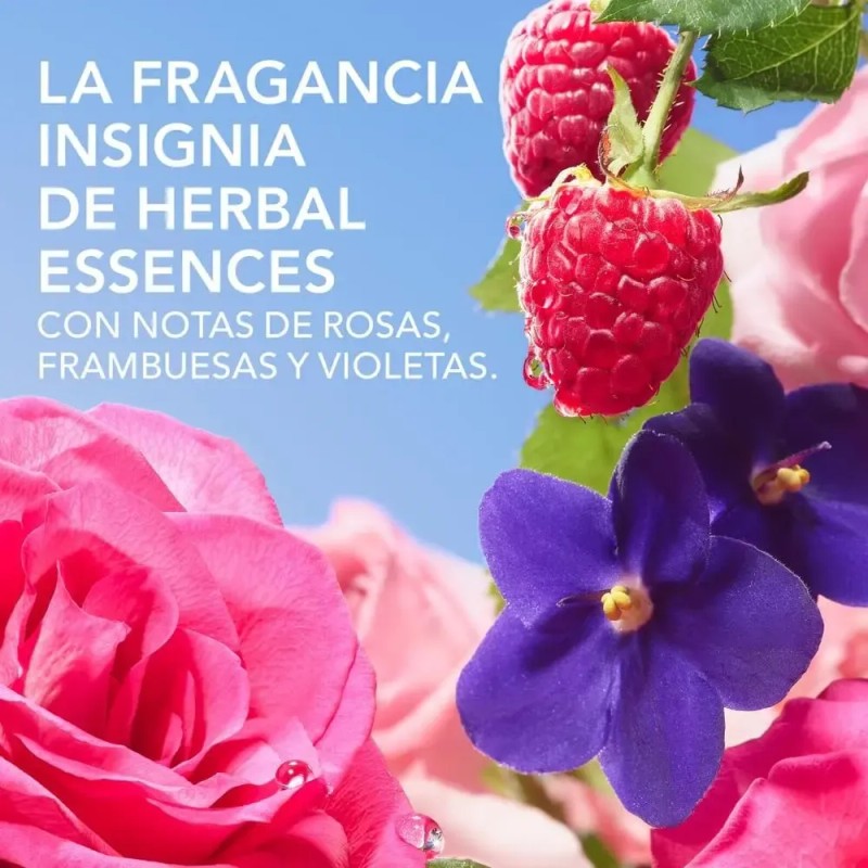 Mascarilla Rosa Herbal Essence Rosas Frambuesas Violeta 2pzs