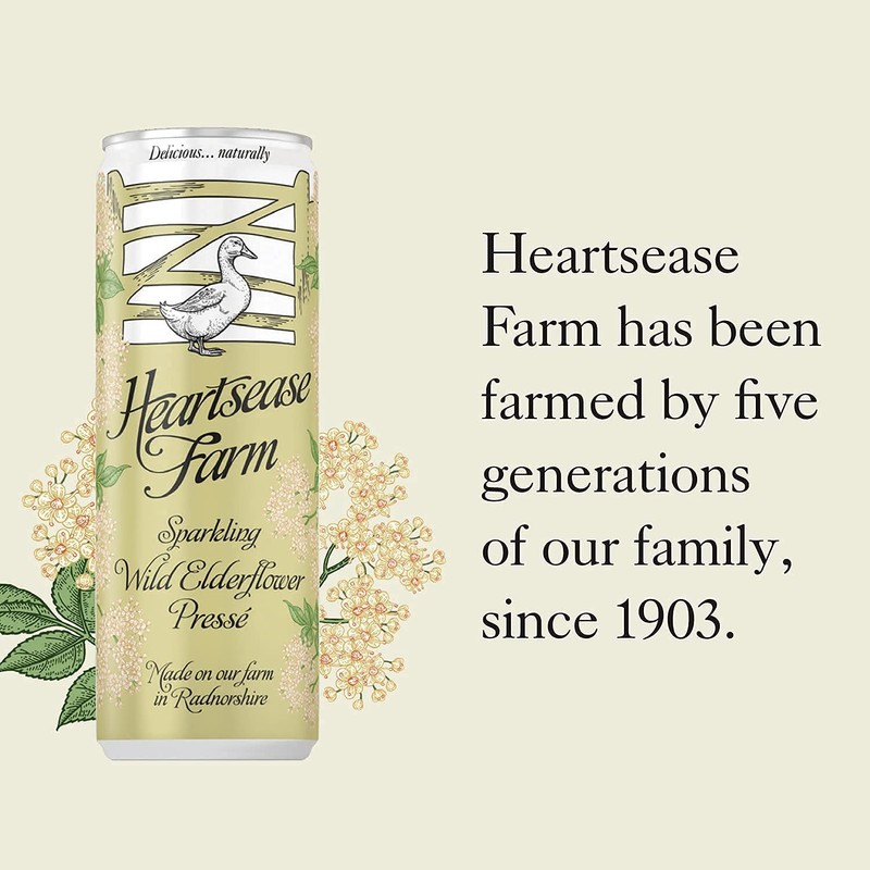 Heartsease Farm Sparkling Elderflower Presse 12 x 330ml