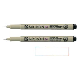 PIGMA MICRON Sakura 04 Black 2 Pack and 1 Card