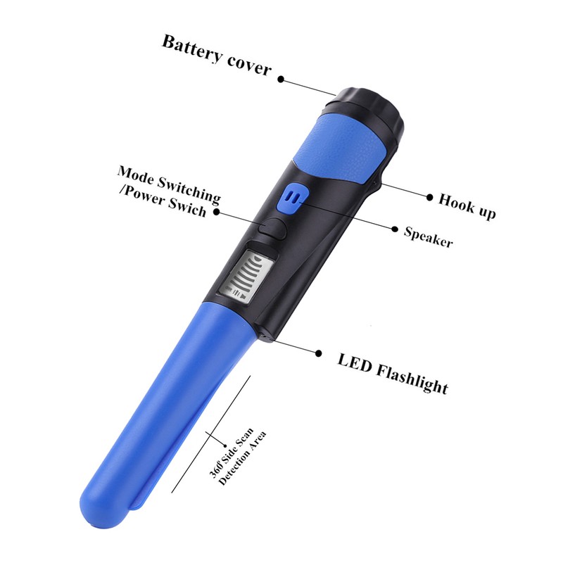 Metal Detector,Portable High Sensitivity Metal Detector One-button LED Indicator Gold
