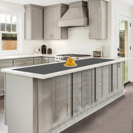 78.7"x15.7"(200cmx40cm) Large Silicone Mats for Countertop, Heat Resistant Mat, Waterproof Nonslip Silicone Kitchen Counter Mat, Nonstick Table Placemat, Multipurpose Mat, Dark Gray