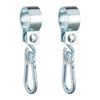 Relaxdays Swing Hooks with Carabiners, Set of 2 Cuff Hooks,