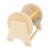 Wooden Rattle Rolling Drum Logic Thinking Hand Eye Coordination Safe