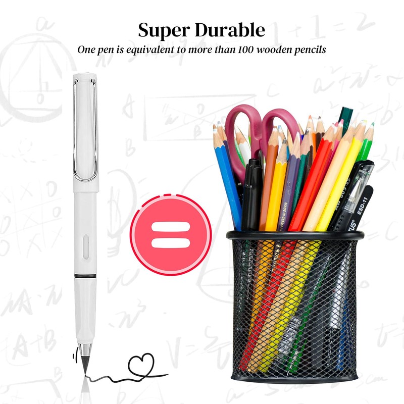 Infinity Pencil – 12-Pack Everlasting Pencils with HB Graphite Lead,