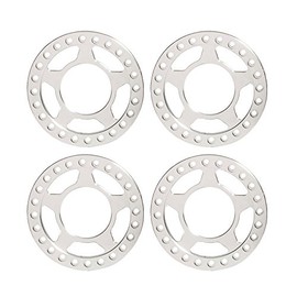 RCLIONS Aluminum RC Beadlock Wheel Rim Replacement Ring for 1:10 Crawler RC Car 1.9" Wheels/Rims-Pack of 4pcs (Silver)