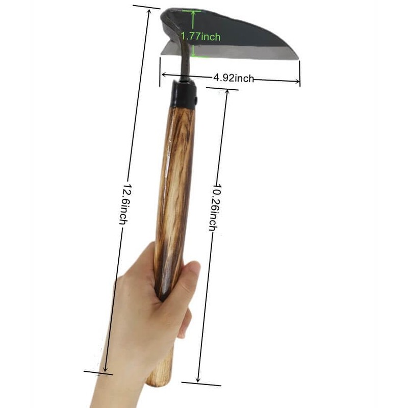 KOOYORK Left Handed Gardening Tools, Garden Hoe, Crack Weeder, Japanese