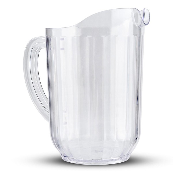 HOMESHOPA Plastic Pitcher, Clear Plastic Reusable Water Jug, 1.8 Litre Durable Multi-Use Cocktail Pitchers, Great for Picnics, BBQ’s, Poolside, Camping & Everyday Indoor Or Outdoor Use (Pack of 1)