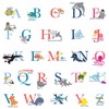 DECOWALL DS-8040 A-Z Ocean Alphabet Kids Wall Stickers Decals Peel