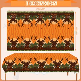 Ywediim 4 Pack Hunting Themed Party Tablecloth, Hunting Birthday Party Supplies Table Cover Decorations Tablecloth Party Favors for Kids Birthday 54 x 86 Inch (8 Pcs)