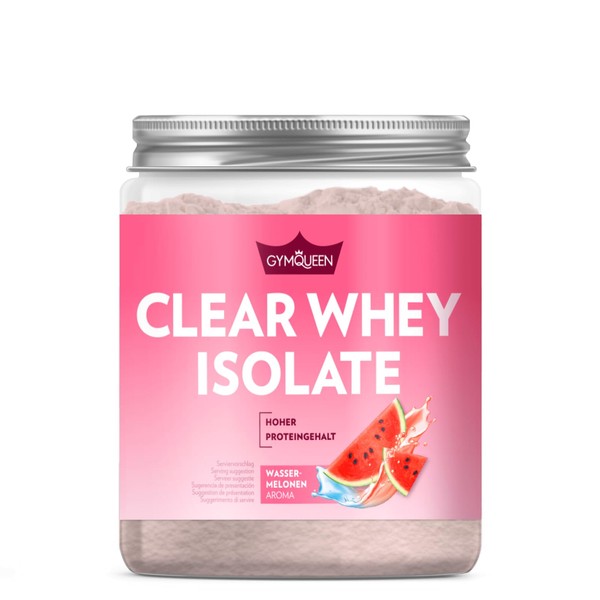 GymQueen Clear Whey Isolate 500g Wassermelone, erfrischender fruchtiger Protein-Drink, fettarm,