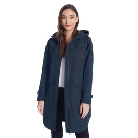 ALPINE NORTH Kusawa Women’s Drawstring Raincoat – Rain Jacket with Hood (Navy, Medium)