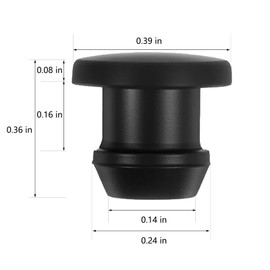 30 Pack Rubber Plugs for Drain Hole Repair Watertight Silicone Plug Set 6mm/0.24 Inch Diameter Black Caps for Drainage Kit Waterproof Sealing