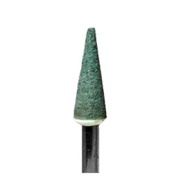 BesQual Cone Round Mounted Stone Dental Polishing FG  Abrasion Point White/Green 12/Pack - CN-1 Green