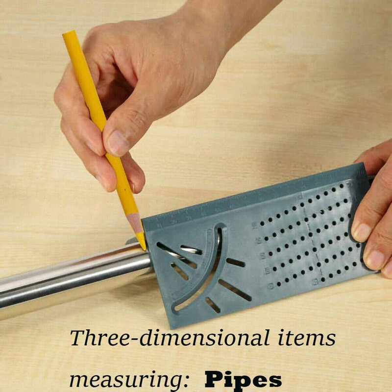 Ezonedeal Woodworking Scribe 3D Mitre Multi Angle Measuring Ruler Square