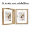 Wontree 8x10 Floating Picture Frame, Solid Pine Wood with Double