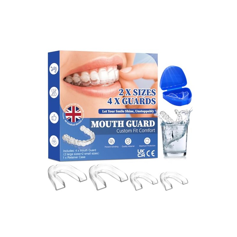 4 Pack Sleeping Mouth Guard for Clenching Teeth at Night,