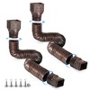 plusgutter Brown 2-Pack Rain Gutter Downspout Extensions Flexible, Drain Downspout