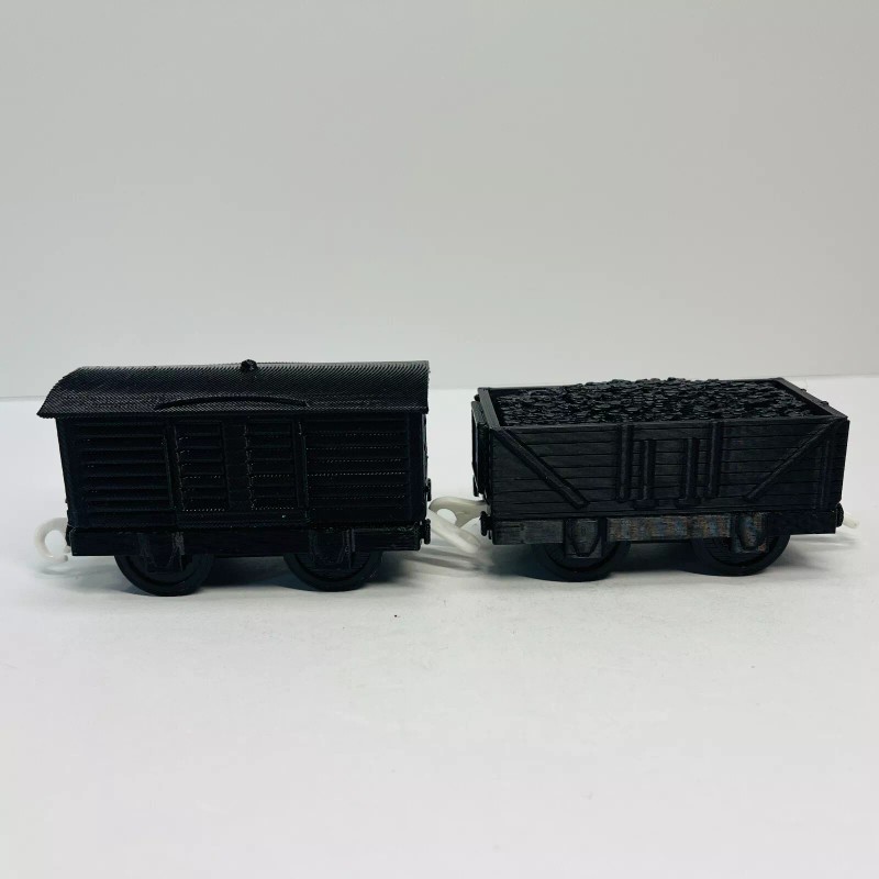 Thomas & Friends Trackmaster Custom Black Troublesome Truck Train READ!!