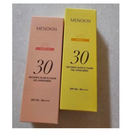 Menokin 30 Second Glow & Clear Gel Sun Cream Tone 2 Types (Moisture Tone Up Bright) / 메노킨 Menokin 30초 글로우 앤 클리어 젤 선크림 택 2종(모이스처톤업브라이트) 톤업