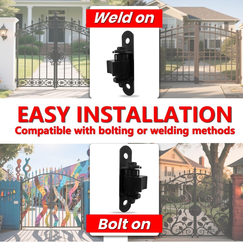 2 Pack Heavy Duty Outdoor Gate Hinges with Sealed Bearings,