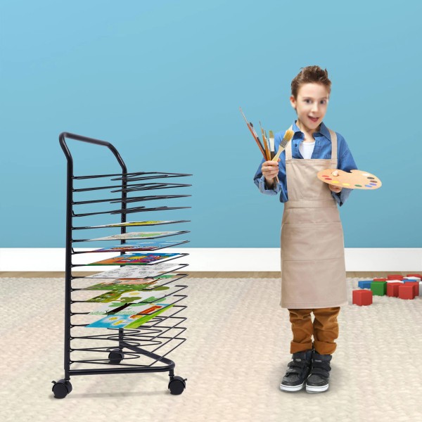 OCASAMI Paint Drying Rack 43*32*85cm in Metal Artwork Art Drying