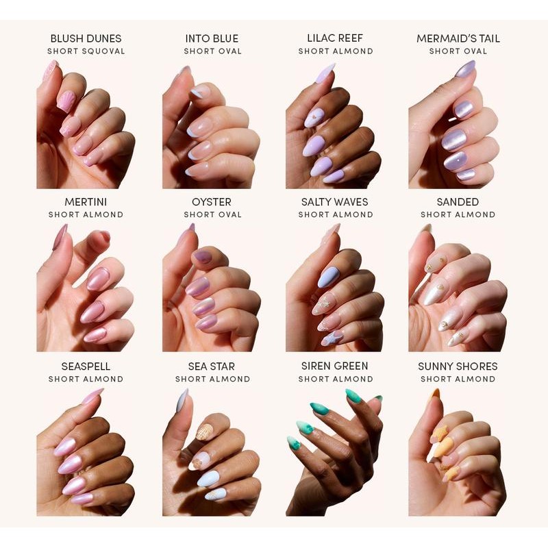 Glamnetic Siren's Cove Press On Nail Collection:_Sanded
