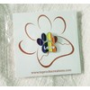 Rainbow Love Paw Print Enamel Pin