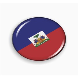 Flag of Haiti | 3D Domed CAR Emblem Badge Sticker Flexible Round