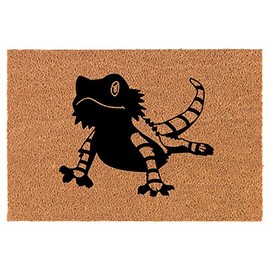 Coir Doormat Front Door Mat New Home Closing Housewarming Gift Bearded Dragon Lizard (30" x 18" Standard)