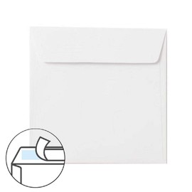 Paper24 Square Envelopes 16 x 16 cm with Peel and Seal 100 g Snow White Pack of 50
