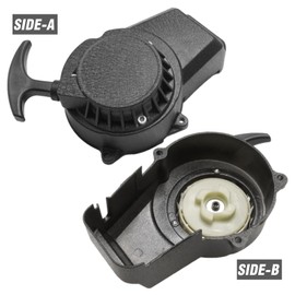 Ollanoos Black Recoil Starter Pull Start, Pull Start Starter, Replacement for 43cc 47cc 49cc 2 Stroke Engine Replacement for Pocket Bike Replacement for Syx Moto 50cc