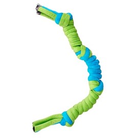 My Pet & Me Chew 4-Knot Rope Dog Toy, Green and Blue Colors