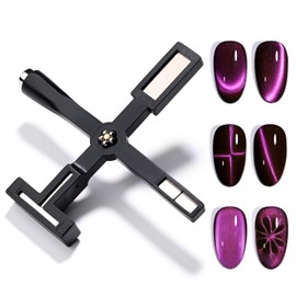 GAOY 5-in-1 Nail Magnet for Cat Eye Gel Polish Multi-Function 9D Nail Art Magnetic Stick Tool Nail Art DIY Manicure Home&Salon Use, Black