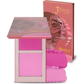 Juvia's Place Blushed Duo Blush Volume4 - Two Tone Pigmented Buildable Pressed Mineral Powder - Rosy Natural Cheeks Matte Fresh Finish for All Skin Color