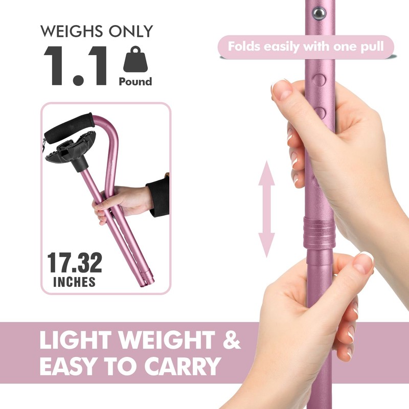 GPTCAMP G1 Walking Cane for Women & Men, Lightweight &