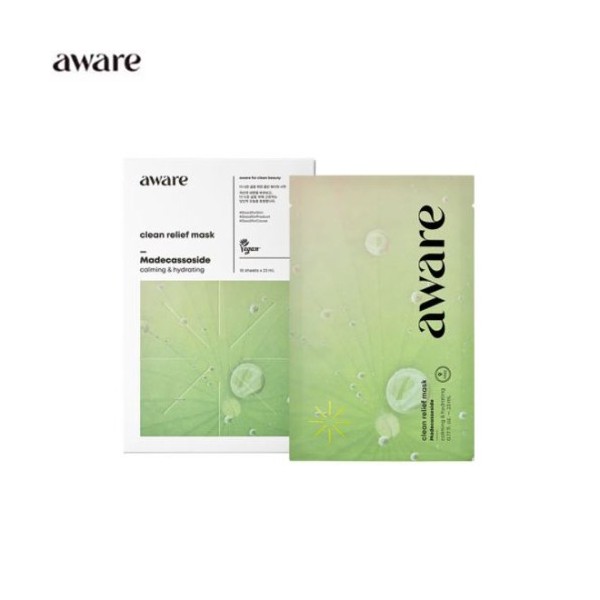 Other AWARE Clean Relief Mask 23ml*10ea, Type:Heart Leaf