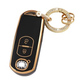 [Futwod] Mazda CX-3 CX-5 CX-8 2 Bodan Key Holder Key Case for Axela Atenza Verisa Axela Sedan Roadster Demio Key Cover Key Shell MAZDA Exclusive Key Case Lightweight TPU Full Protection Black