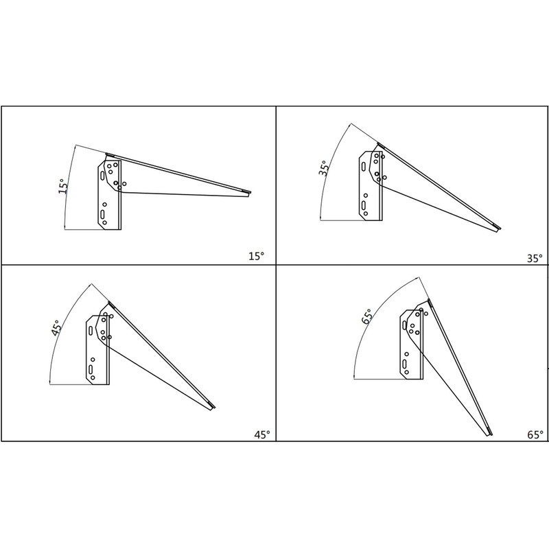 Lowenergie Solar PV Panel Pole mounting Adjustable Size lamp Post
