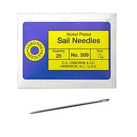 C.S. Osborne Pack of 25 Triangular Point Sail Needles #509, Size 14 Gauge