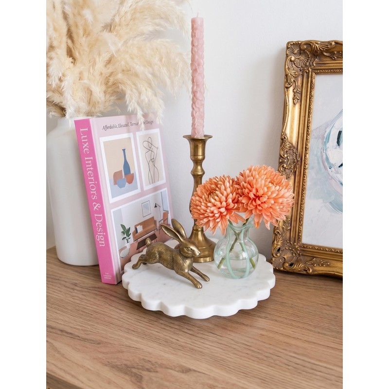 6-Piece 4.5" Ruffled Ribbon Small Vases for Flowers Hand-Blown Glass