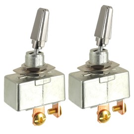 HUAREW 50 Amp 12V Heavy Duty Toggle Switch SPDT 2 Position ON/Off Rocker Switch, Automotive Toggle Switch with Metal Screw Terminals for Auto Car Boats - 2 Pack