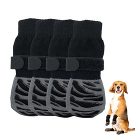 Velmoriah Dog Socks to Prevent Licking Paws, Non-Slip Dog Socks for Hardwood Floors, Comfortable Paw Protectors Dog Booties Shoes for Hot Pavement and Winter (M)