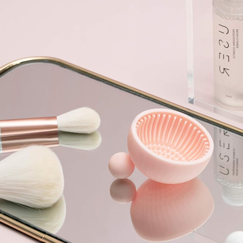 Makeup cleaning bowl, portable makeup washing tool makeup brush, silicone
