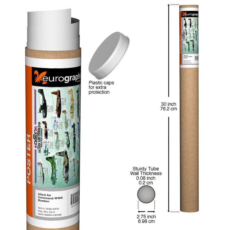 EuroGraphics Allied Air Command WWII Bomber Poster, 36 x 24