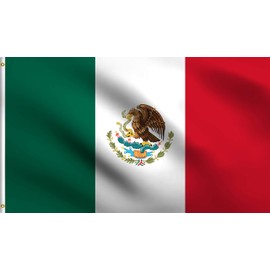 DMSE - Bandera mexicana del orgullo MX de México, 3 x 5 pies, 100% poliéster, 100D, resistente a los rayos UV (3 x 5 pies)