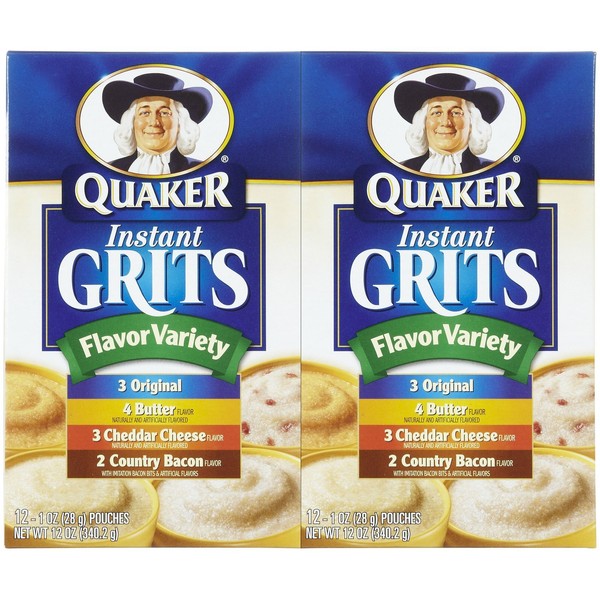 Quaker Flavor Variety Instant Grits, 2 Pack